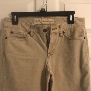 Boot cut corduroy pants